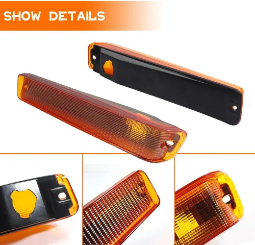 Vista 2 de Para camiones Ford F-150 1973-1979, carcasa de luces direccionales Ford Bronco 1978-1979