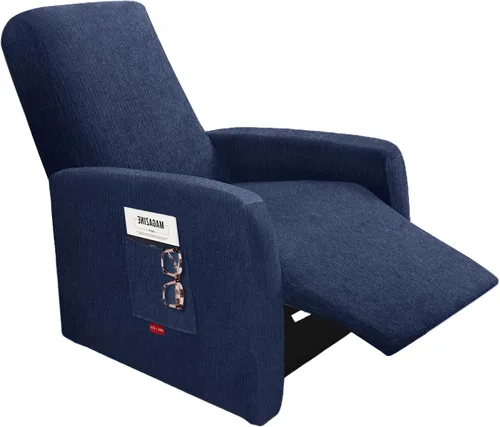 Vista 37 de 3 fundas elásticas para sillas reclinables, fundas de tela de felpa y protectores duraderos de muebles para niños y mascotas (1 plaza, negro)