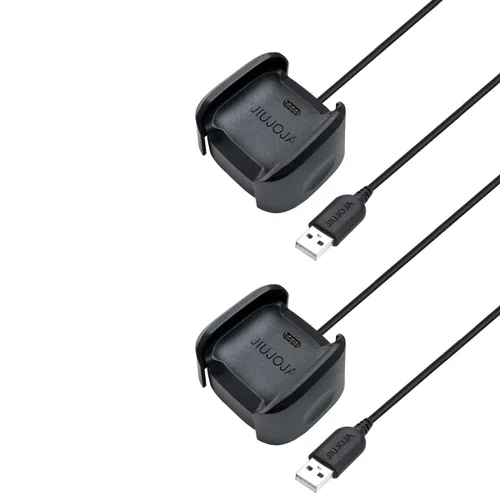Vista 5 de Base de carga de repuesto compatible con cargador Fitbit Versa 2 SE/Versa 2, (no para Versa 1), 1 paquete de cable de soporte de base de carga