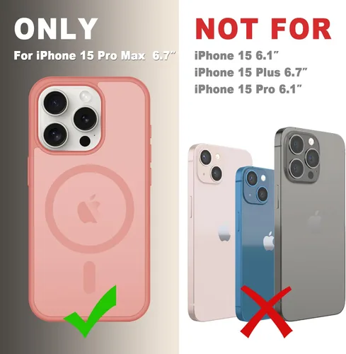 Vista 727 de Funda para Google Pixel 10 Pro XL, cubierta magnética mate, color negro Fit for MagSafe, Screen Protector included, Shockproof Military Grade