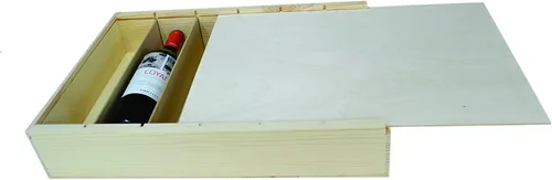 Vista 7 de Caja de vino de seis botellas con tapa deslizante