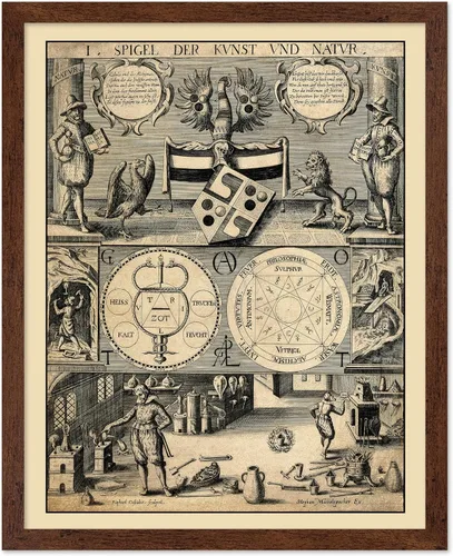Vista 43 de Poster Master Póster astrológico clásico, impresión de ciencia vintage, regalo para artistas, amigos, el antiguo zodiaco de Egipto, rueda