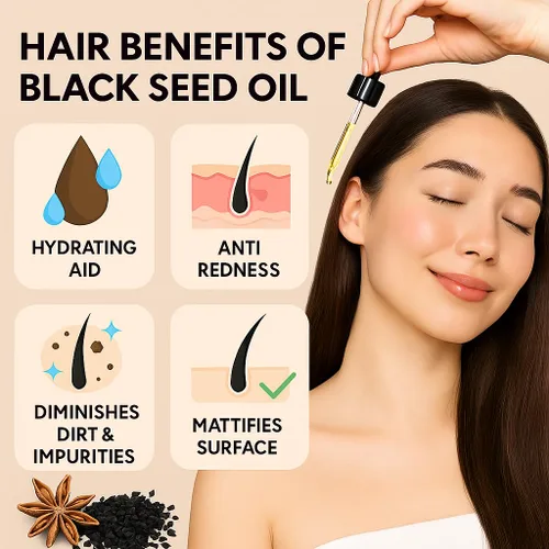 Vista 4 de Mayan's Secret - Aceite de semilla de comino negro prensado en frío de 4 onzas orgánico certificado por USDA -Nigella Sativa prensado en frío