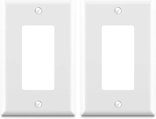 Vista 33 de ELEGRP Placa de pared decorativa para receptáculo, cubiertas decorativas de 1 gang de tamaño mediano, placas frontales de policarbonato irrompibles