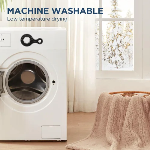 Vista 6 de Westinghouse Manta Eléctrica Tamaño Throw, Manta Térmica de Felpa Sherpa Suave con 6 Niveles de Calefacción y 2-10 Horas de Apagado Automático, Azul