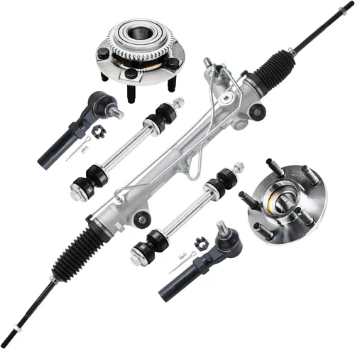 Vista 54 de Detroit Axle - Kit de suspensión delantera 4WD para Nissan Frontier Pathfinder Xterra, 2 cubos de rodamientos de ruedas, 2 brazos de control