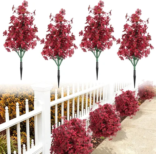 Vista 68 de RECUTMS Guirnalda artificial de otoño, plantas de vegetación sintética 1 pieza seda marrón