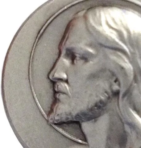 Vista 2 de Medalla Cristo Redentor - Medallas de los Santos Patronos - Hecho en Italia, Latón