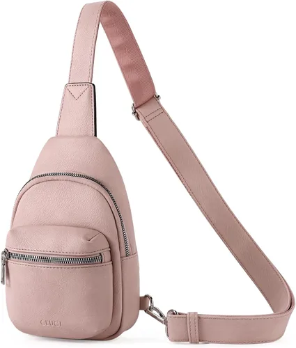 Vista 8 de CLUCI Small Sling Bag for Women, Leather Crossbody Fanny Packs Trendy, Women's Chest Bag