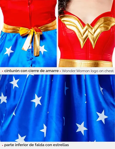 Vista 6 de Rubies DC Comics: Wonder Woman Costume Dress for Adults