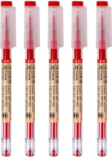 Vista 9 de sencoo Paquete de 5 bolígrafos de tinta de gel negro bolígrafos de punta extra fina bolígrafo 0.020 in negro para oficina escuela estudiantes