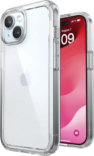 Vista 24 de Speck Funda transparente para iPhone 14 y iPhone 13 - Protección contra caídas, resistente a arañazos y anti-amarillamiento, funda de doble capa