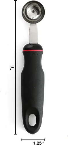 Vista 6 de Norpro 110 Grip-EZ Products descorazonador de manzanas, Sacabolas para melón y sandía, Negro