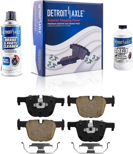 Vista 19 de Detroit Axle - Kit de freno trasero para Ford Explorer 2020-2025 2024-2025 Rotores de freno de disco Mustang Pastillas de freno de cerámica