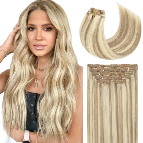 Vista 44 de Lacer Extensiones de cabello humano Remy sin costuras, color negro #1, ultra fino, doble trama de poliuretano, invisible, 7 unidades, 4.33 oz