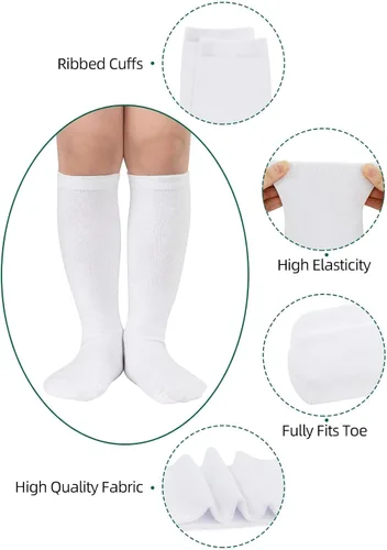 Vista 4 de Century Star Calcetines de fútbol para niñas y niños, calcetines de béisbol para jóvenes, calcetines de sóftbol para niños, calcetines deportivos
