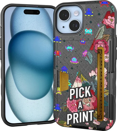 Vista 87 de Smartish Funda tipo cartera para iPhone 11 Pro - Wallet Slayer Vol. 2 [soporte protector delgado] tarjetero (seda) - Black Tie Affair