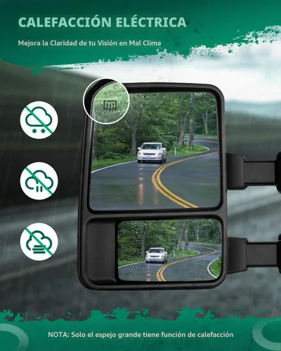 Vista 6 de SCITOO - Espejos retrovisores laterales eléctricos para camioneta Ford F-150 modelos 2004 a 2014, con calefacción y direccionales 2004-2014 F-150