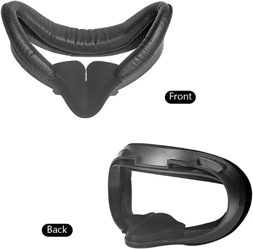 Vista 8 de HIJIAO Última actualización Accesorios para Oculue Quest 2 incluyendo VR interfaz facial soporte y PU cuero espuma cara Pad reemplazo y cubierta