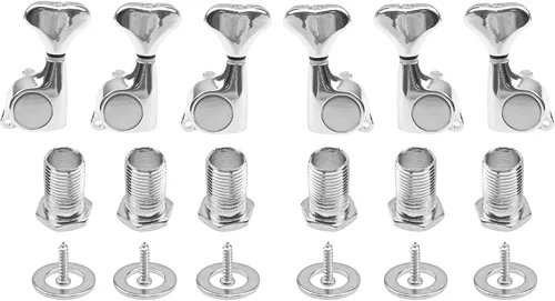 Vista 7 de Juego de 6 cabezales de máquina de guitarra Yootones sellados, afinadores de repuesto 3L+3R compatibles con guitarras eléctricas o acústicas Strat