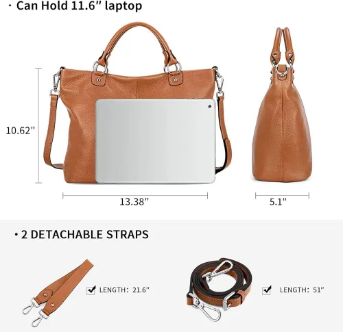 Vista 5 de Bolso Kattee para mujer de cuero suave 3 formas de llevarlo mochila bolso y bolsa de mano