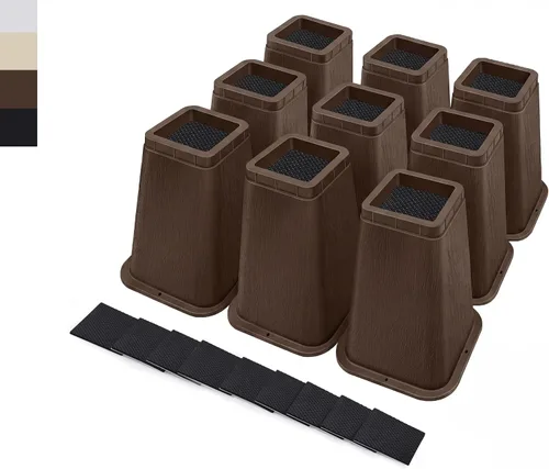 Vista 36 de ANNKUT Elevadores de cama resistentes de 6 pulgadas, elevadores de muebles para escritorio, silla, mesa o sofá, elevadores de sofá, soporta hasta