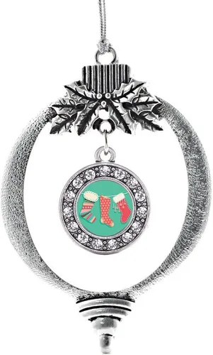 Vista 410 de Inspired Silver - Adorno de cromosoma 21 con dije de círculo de plata con joyas de circonita cúbica
