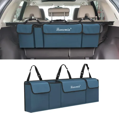 Vista 13 de Organizador y almacenamiento para maletero de automóvil, organizador colgante para asiento trasero para SUV, camión, MPV, impermeable, bolsa