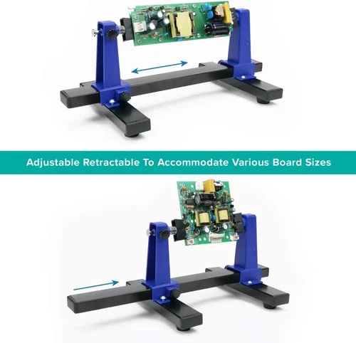 Vista 3 de AmScope - Soporte de placa de circuito ajustable y kit de sujeción, marco de soporte para PCB - Multipack - 10 piezas