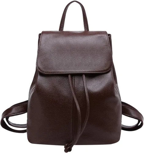 Vista 16 de BOYATU Mochila de cuero para mujer, diseño de moda, bolso de hombro para Negro