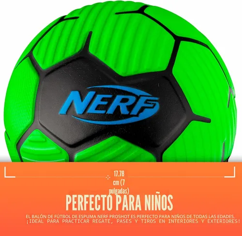 Vista 2 de NERF Kids Foam Mini Soccer Ball - Proshot Youth Soft Mini Foam Soccer Ball - 7" Inch NERF Indoor + Outdoor for Kids