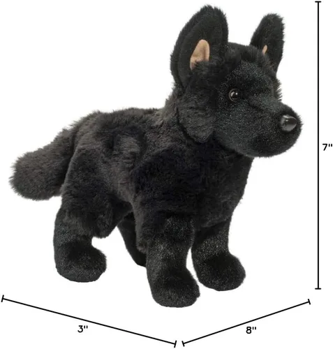 Vista 2 de Douglas Harko Perro pastor alemán negro de peluche