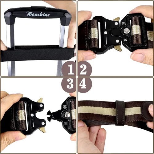 Vista 7 de Cinturón de viaje para correas de equipaje sobre el asa, elegante y ajustable correa de equipaje para bolsa de transporte, correas de equipaje