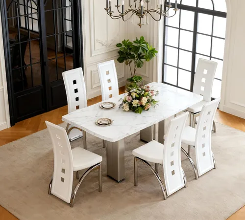 Vista 15 de Juego de 2 sillas de comedor modernas, juego de 2 sillas de comedor negras, sillas de cocina tapizadas de piel sintética con patas de metal dorado