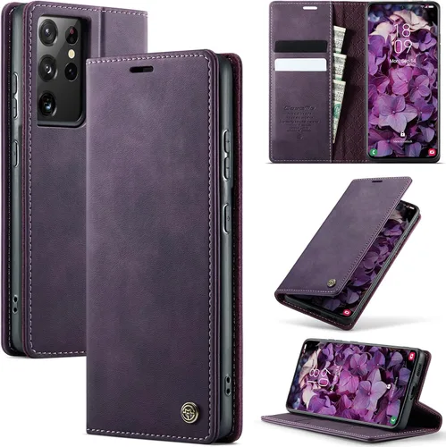 Vista 64 de Funda tipo cartera para Samsung Galaxy Z Fold 7 de piel con tarjetero y función atril, cierre magnético, bloqueo RFID, TPU a prueba de golpes, Negro