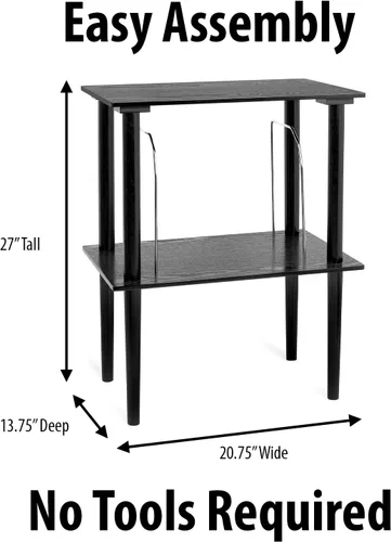 Vista 3 de Victrola Soporte de madera para discos – Pieza complementaria para el centro de música Victrola, con capacidad para más de 50 discos de vinilo