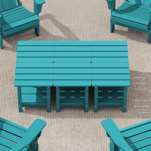 Vista 24 de SERWALL Mesa auxiliar Double Adirondack, Mesa auxiliar de forma rectangular, Negra