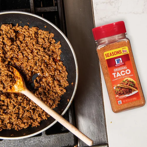 Vista 9 de McCormick Mezcla de condimentos para tacos, original, sin sabores artificiales, sin MSG añadido, calor suave y sabor clásico que toda la familia