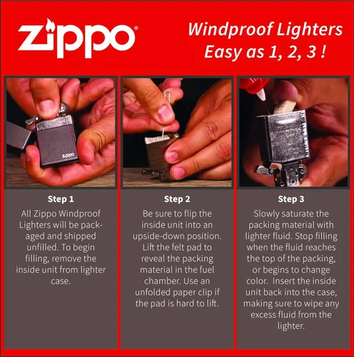 Vista 2 de Mechero personalizado Zippo Classic resistente al viento con grabado (1941 Negro Hielo)