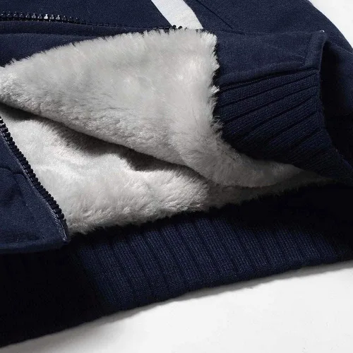 Vista 6 de MANLUODANNI Sudaderas con capucha para hombre, de lana gruesa, abrigada, para invierno