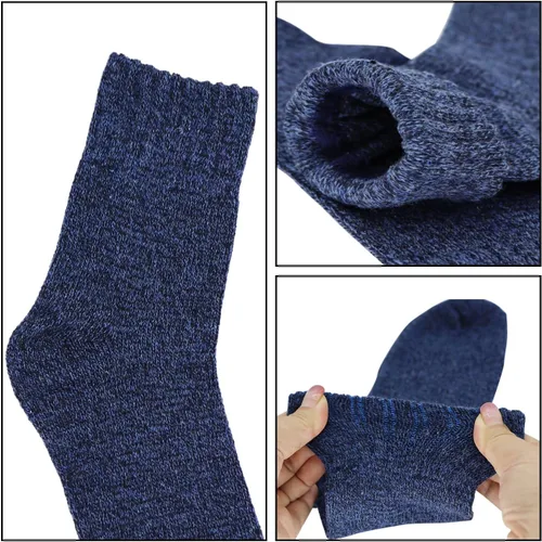Vista 4 de YQHMT Calcetines de lana para mujer, regalos de invierno, cálidos, gruesos, térmicos, vintage, suaves, calcetines para calcetines, regalo de Navidad