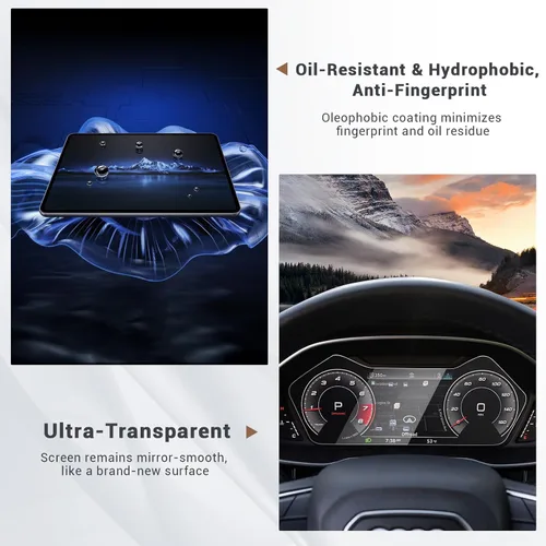 Vista 4 de YEE PIN Protector de pantalla para Audi Q3 12.3" Instrument Cluster 2019-2025