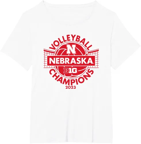 Vista 23 de Nebraska Cornhuskers Big Ten Champs 2023 - Camiseta de voleibol para mujer, Negro