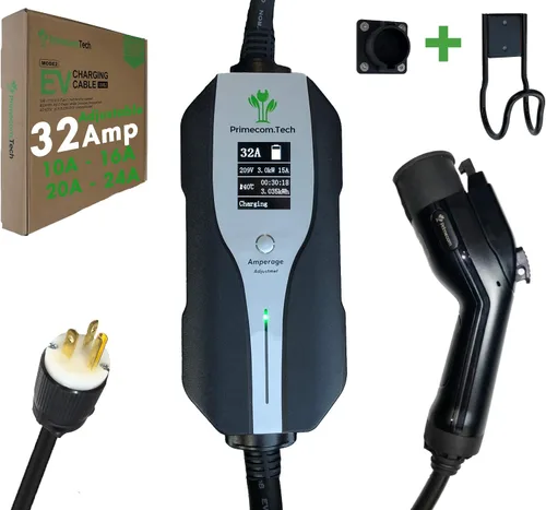 Vista 17 de Primecom.Tech - Cargador de vehículo eléctrico de nivel 2 (EV) Amperaje ajustable