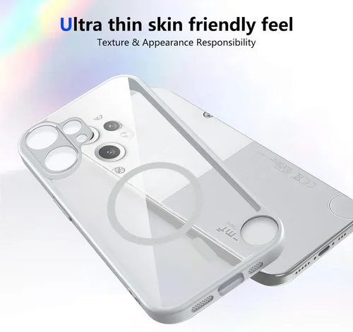 Vista 674 de Funda magnética transparente compatible con Xiaomi 17T, color negro 2 en 1 PC + TPU cubierta de teléfono a prueba de golpes, carcasa protectora