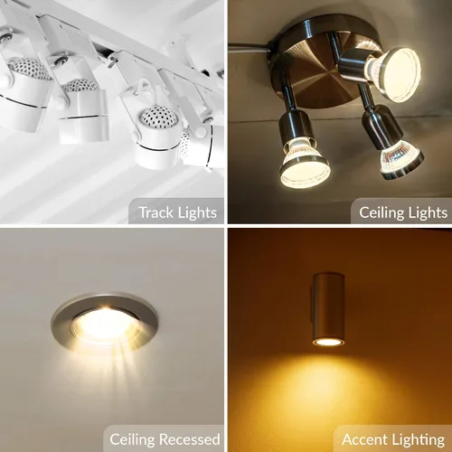 Vista 3 de Simba Lighting Bombilla LED GU10 de 5 W con certificación ETL regulable (paquete de 6) halógena de 50 W de repuesto MR16 forma para acento 2700K