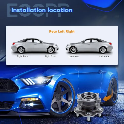 Vista 6 de ECCPP Par de unidades de montaje para cubo de rueda trasera izquierda y derecha para Nissan con 5 lengüetas para Nissan para Maxima 2004-2008 5