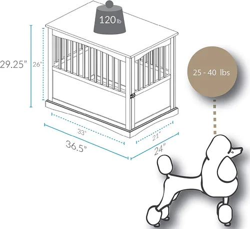 Vista 4 de Casual Home - Jaula grande de madera para mascotas New Espresso