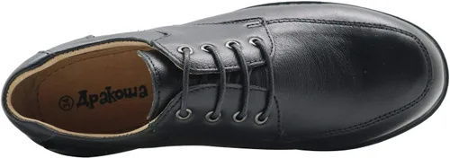 Vista 6 de AHANNIE - Zapatos de vestir clásicos de piel para niños con cordones negros para niños (niño pequeñoniño grande)