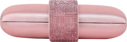 Vista 3 de Mulian LilY Bolsos de noche de satén con diamantes de imitación, bolso de mano de novia para mujer, bolso de mano de graduación